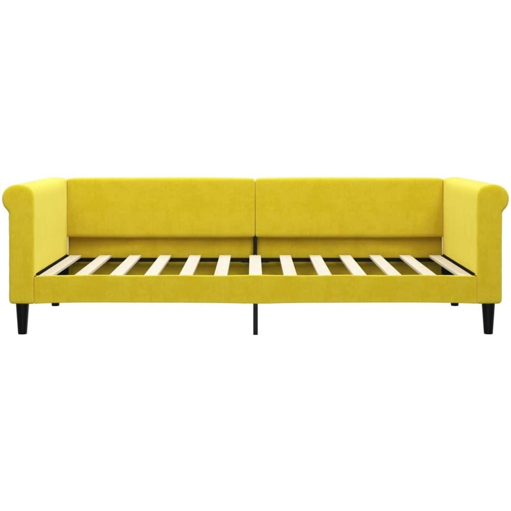 Letto Da Giorno Giallo 90x200 Cm In Velluto - Foto 2