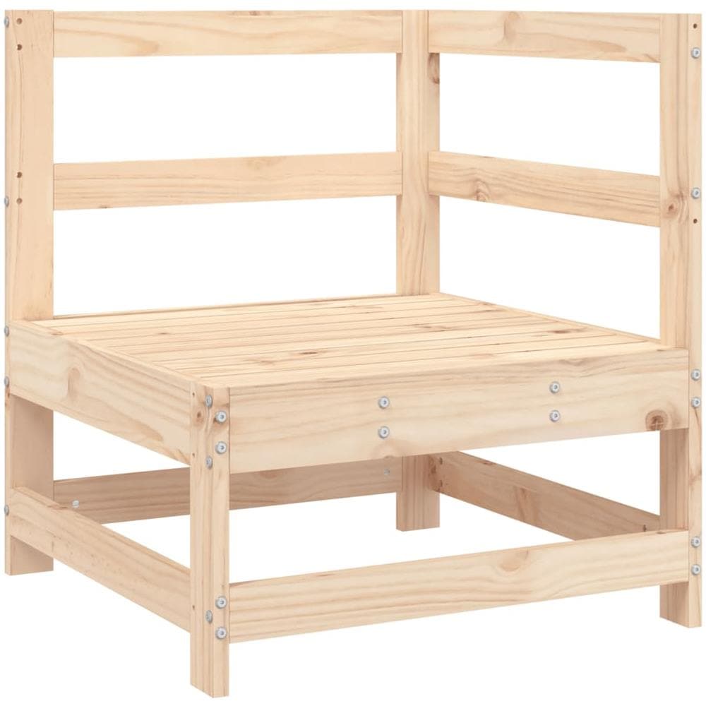 Divano Angolare Da Giardino In Legno Massello Di Pino - Foto 2