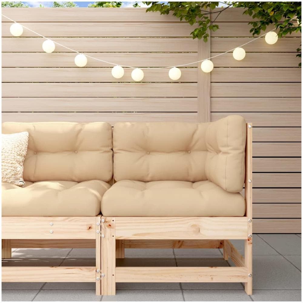 Divano Angolare Da Giardino In Legno Massello Di Pino - Foto 1