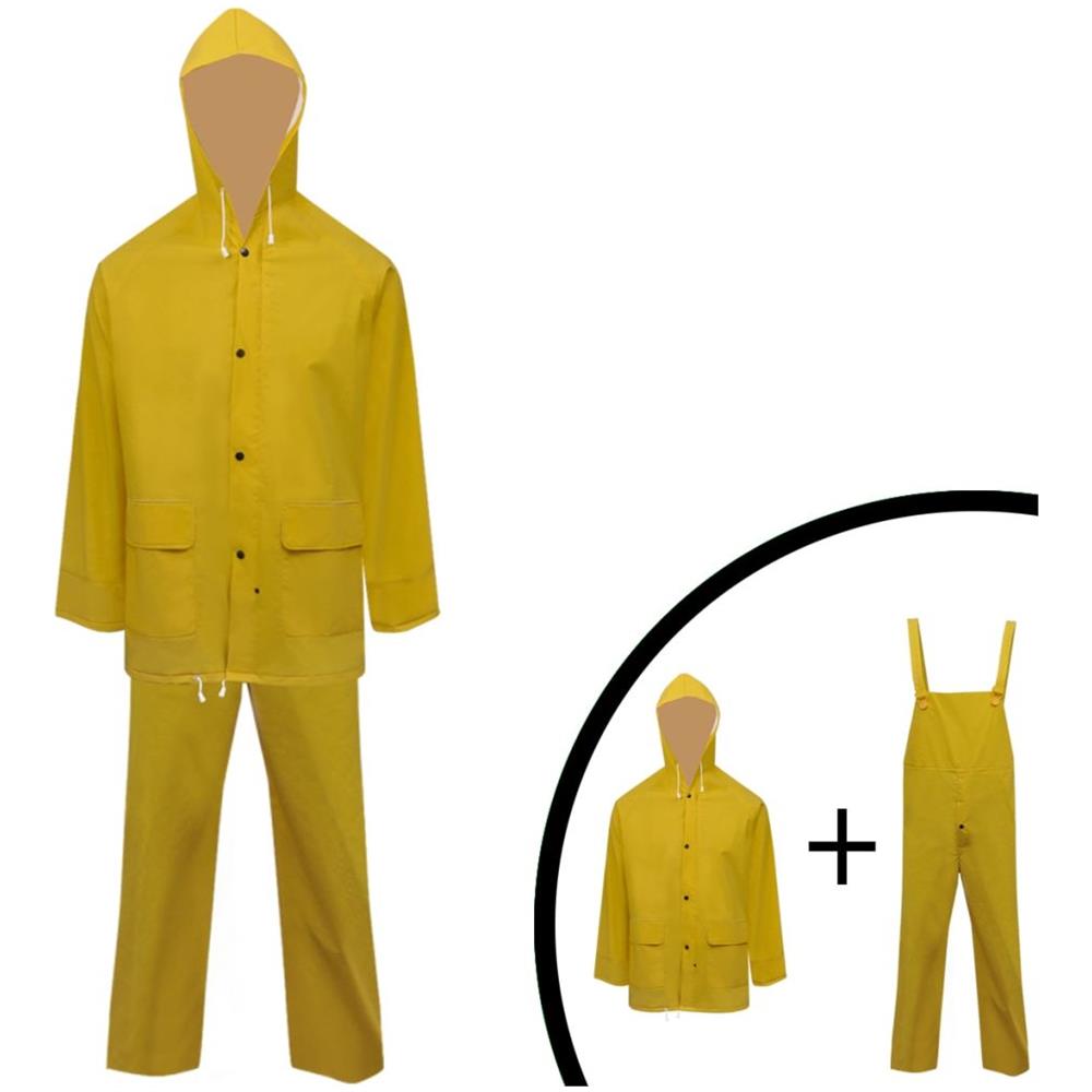 Impermeabile Giallo Resistente A 2 Pezzi Con Cappuccio Xxl - Foto 1