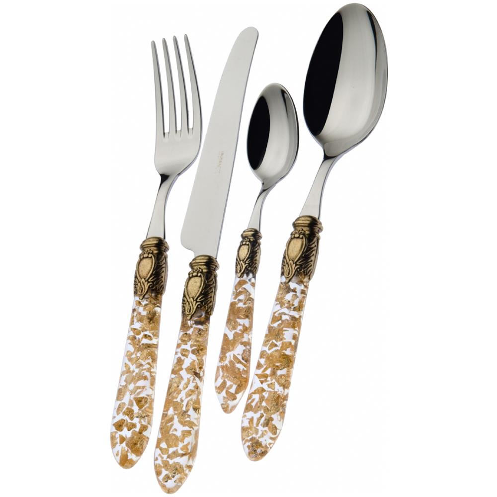 Servizio Posate 24 Pz. ""oxford"" Pagliuz. oro - Foto 1