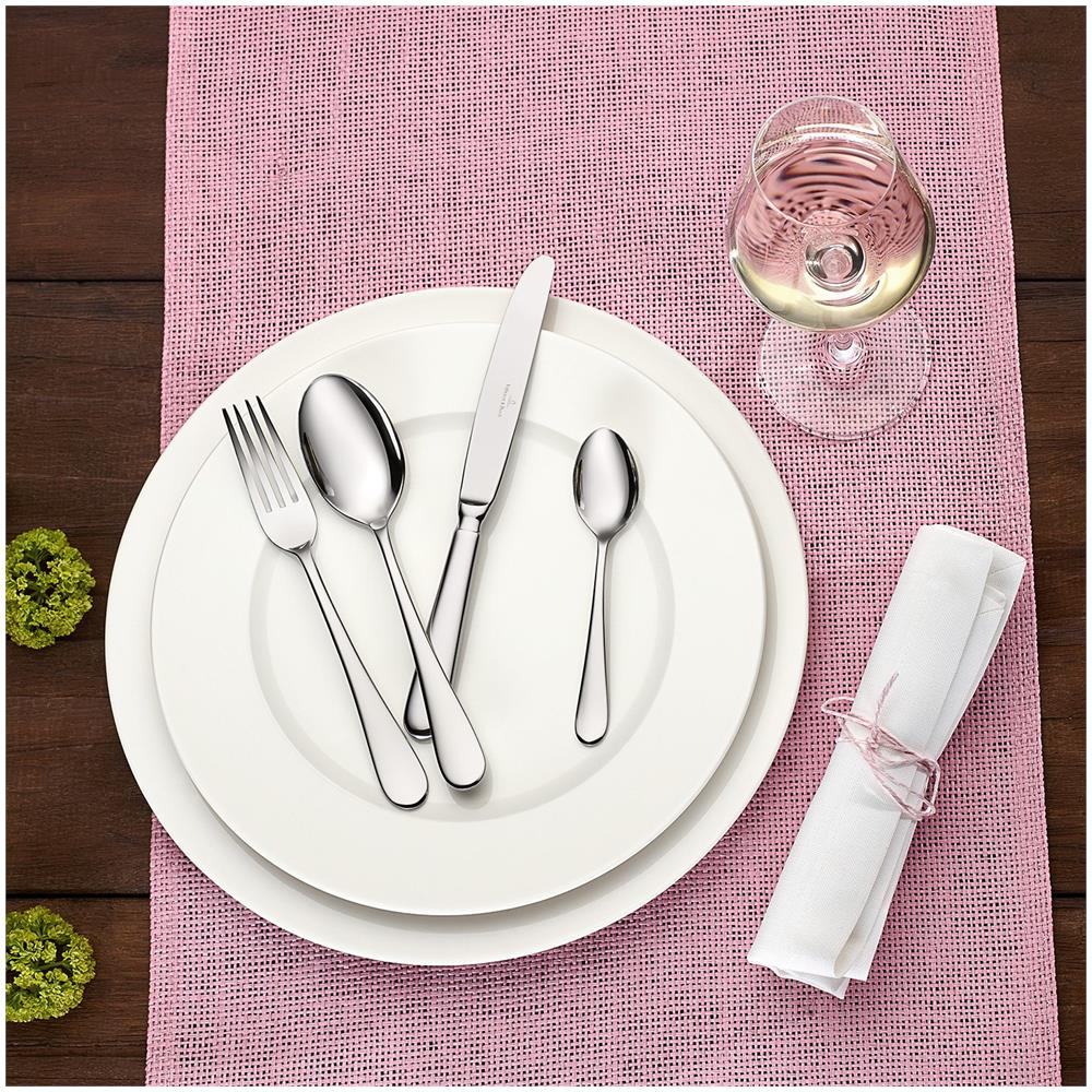 Oscar Set Di Posate Da Tavola Per 12 Persone, 24 Pezzi, Acciaio Inossidabile, Bianco - Foto 2