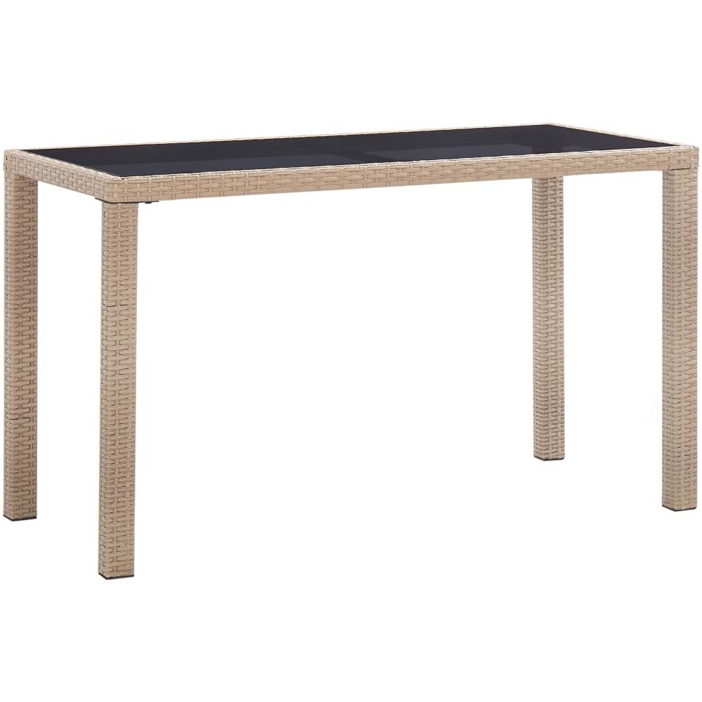 Tavolo da Giardino Grigio 120x70x66 cm in Polyrattan 316584