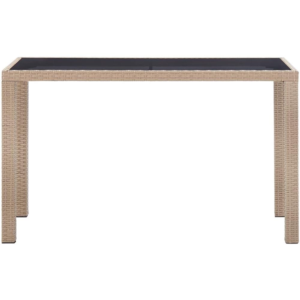 Tavolo Da Giardino Grigio 123x60x74 Cm In Polyrattan - Foto 2