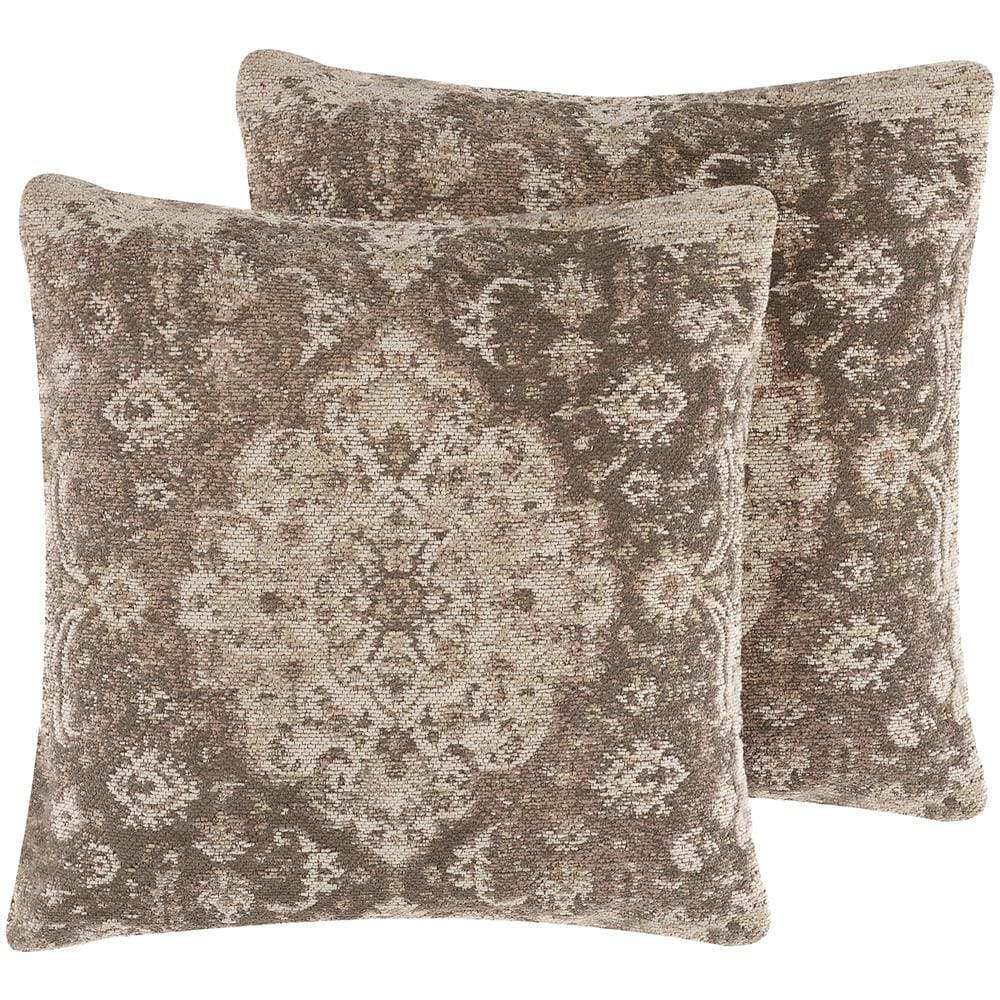 Set Di Due Cuscini Decorativi Marroni 45 X 45 Cm Mimisal - Foto 1