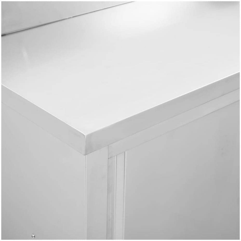 Banco da Lavoro con Ante Scorrevoli 100x50x (95-97) cm in Acciaio - Foto 2