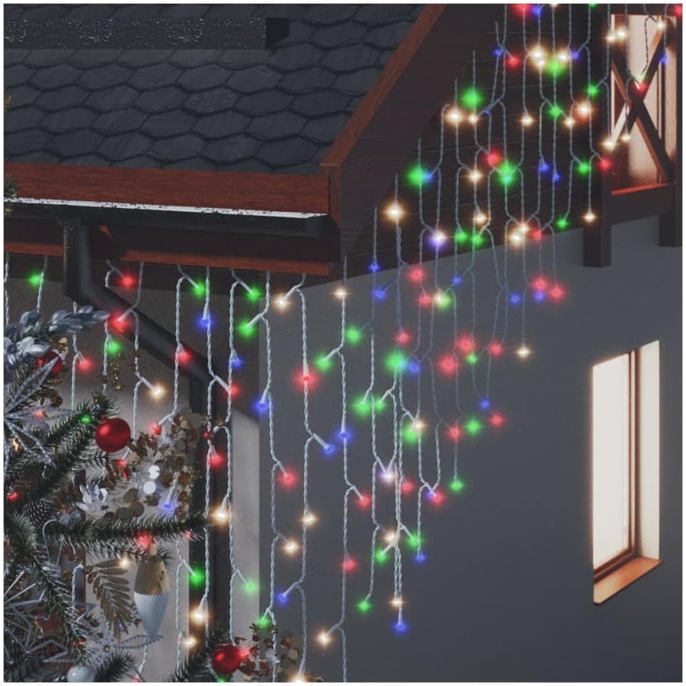 Luci a Ghiaccioli a LED 10 m 400 LED Colorati 8 Funzioni - Foto 3