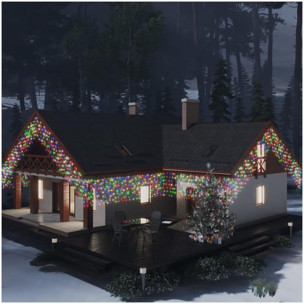 Luci a Ghiaccioli a LED 10 m 400 LED Colorati 8 Funzioni - Foto 1