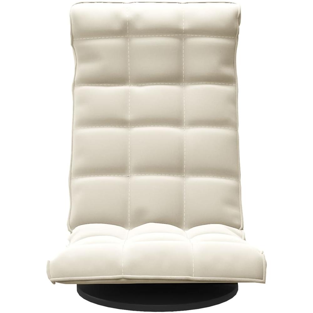 Sedia Da Pavimento Girevole Crema In Velluto - Foto 3