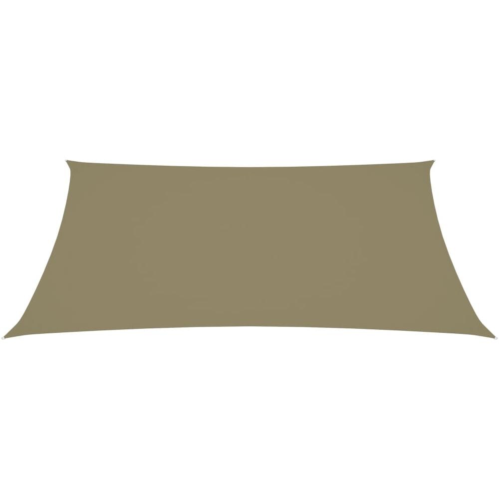 Parasole a Vela Oxford Rettangolare 5x6 m Beige - Foto 3