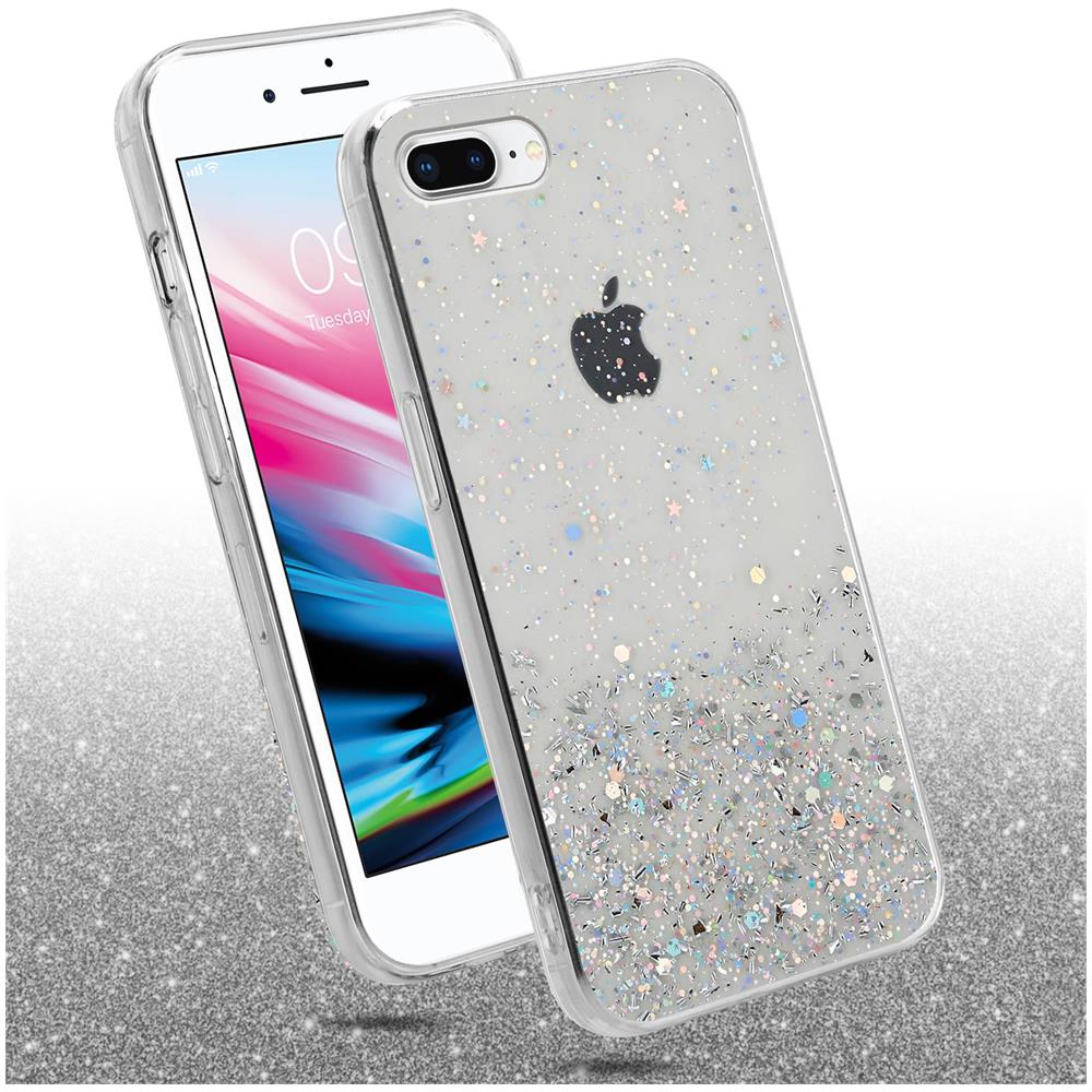 Custodia Compatibile Con Apple Iphone 7 Plus / 7s Plus / 8 Plus In Trasparente Con Glitter - Coperchio Protettivo In Silicone Tpu Flessibile Con Glitter Scintillanti - Foto 2