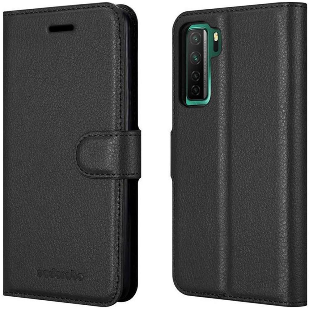 Custodia Compatibile Con Huawei Nova 7 Se In Nero Carbone - Coperchio Protettiva Con Chiusura Magnetica, Funzione Stand E Tasca Per Le Carte - Foto 8