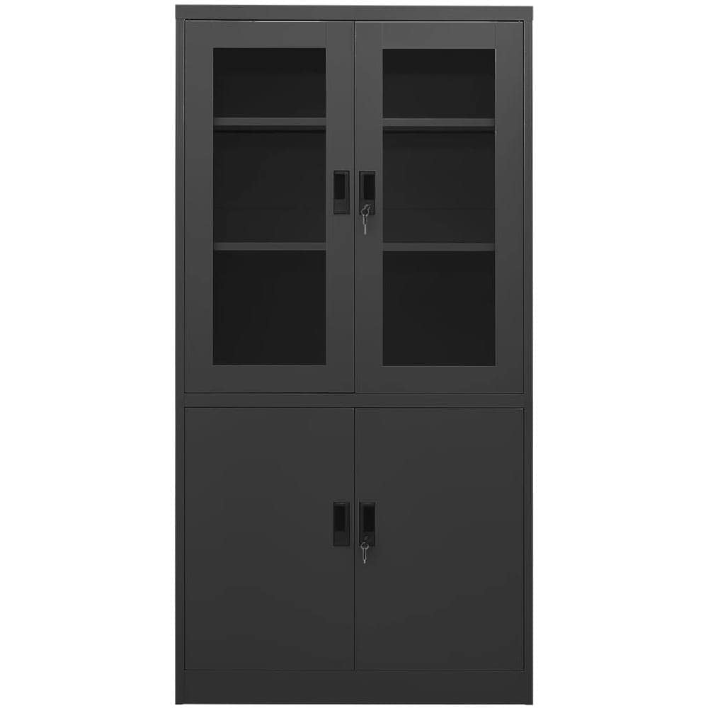 Armadio per Ufficio Antracite 90x40x180 cm in Acciaio - Foto 2