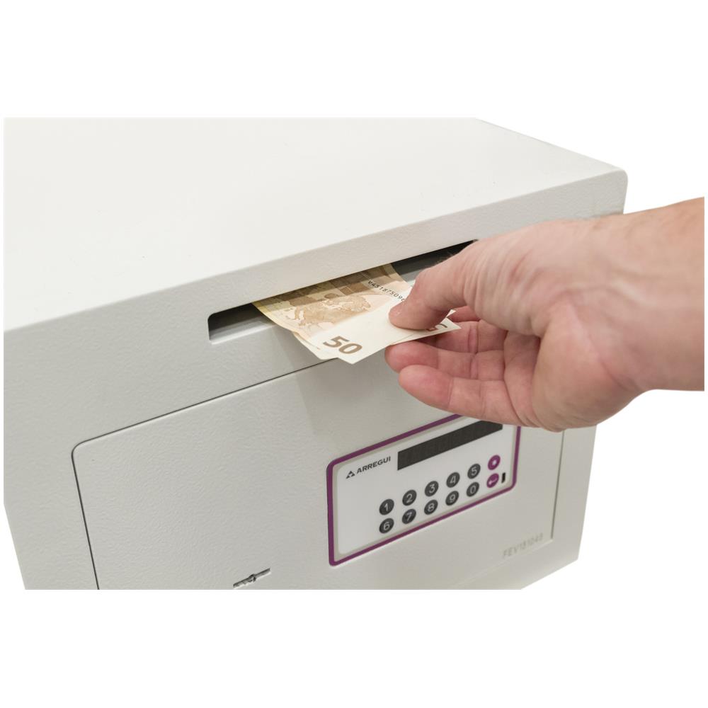 Forma Evolution 150040-sl Cassaforte Con Chiave E Codice | Cassetta Di Sicurezza Con Fessura, Apertura Con Tastiera E Chiave | cassaforte Elettronica Per Casa, Doppia Sicurezza | 30x38,5x30cm | 27l - Foto 3