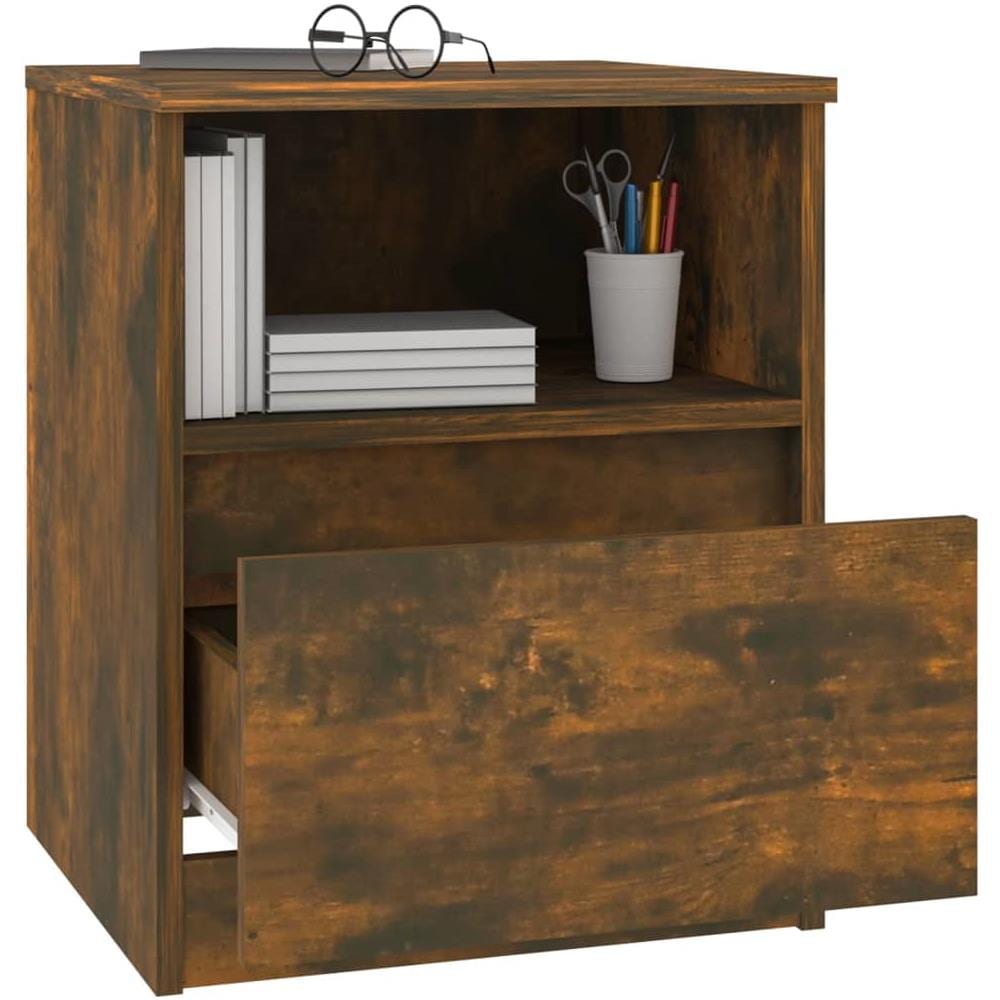 Comodini Rovere Fumo 2 Pz 40x40x50 Cm Legno Multistrato - Foto 7