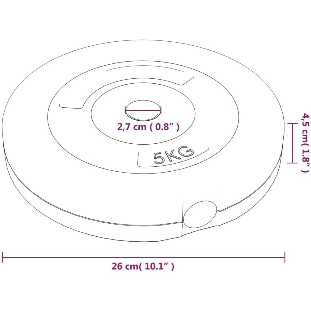Dischi per Pesi 4 pz 30 kg in Cemento - Foto 2