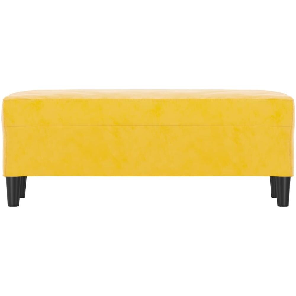 Panca Giallo 100x35x41 Cm In Velluto - Foto 3