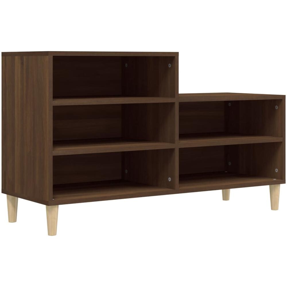 Scarpiera Rovere Marrone 102x36x60 Cm In Legno Multistrato - Foto 2