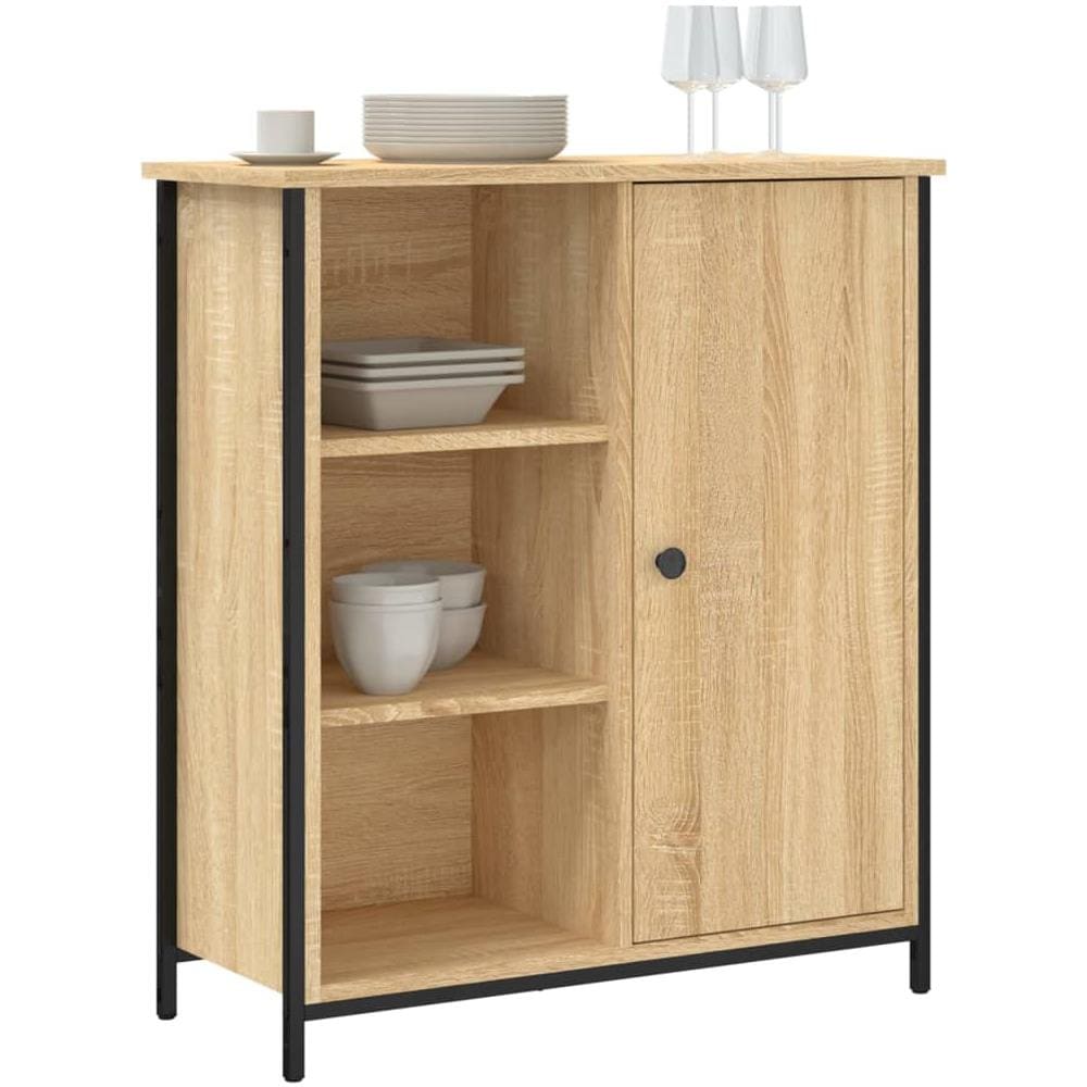 Credenza Rovere Sonoma 70x30x80 Cm In Legno Multistrato - Foto 3
