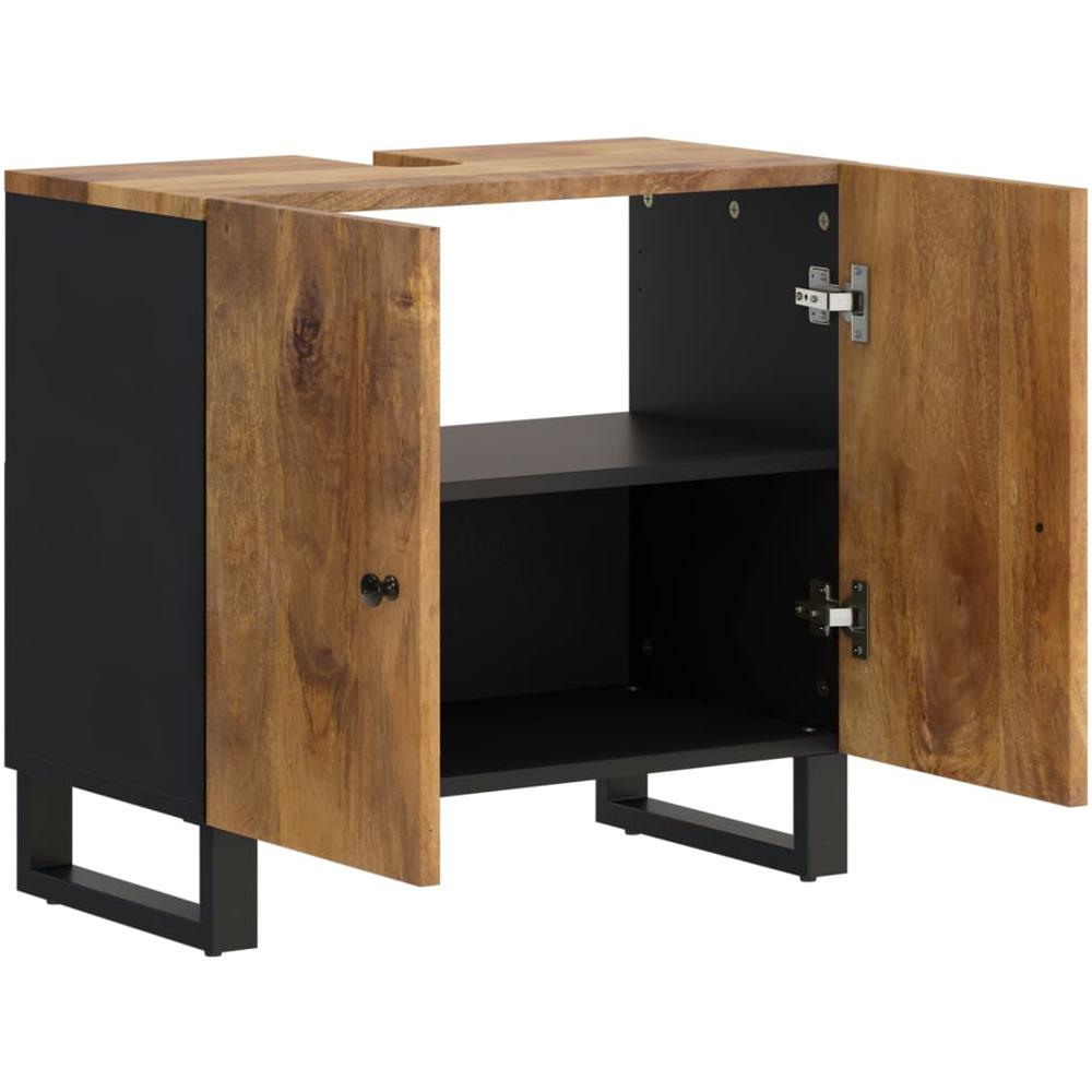 Mobile Lavabo 62x33x58cm Legno Massello Mango Legno Multistrato - Foto 3