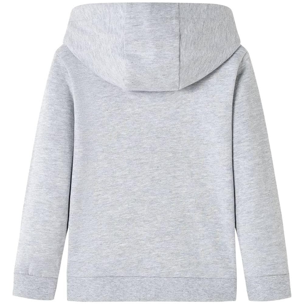 Felpa da Bambino con Cappuccio Grigio Mélange e Arancione 116 - Foto 2