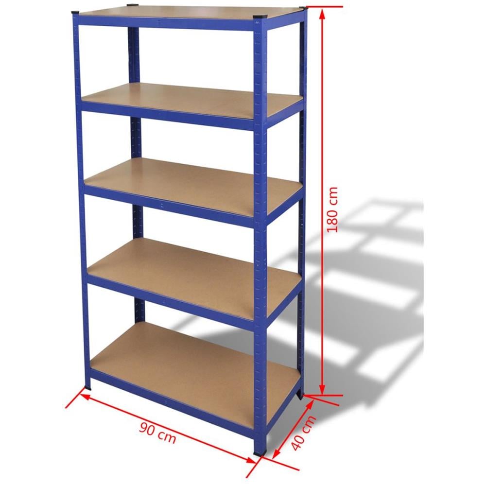 Struttura Con Scaffali Blu 2 Pezzi - Foto 12