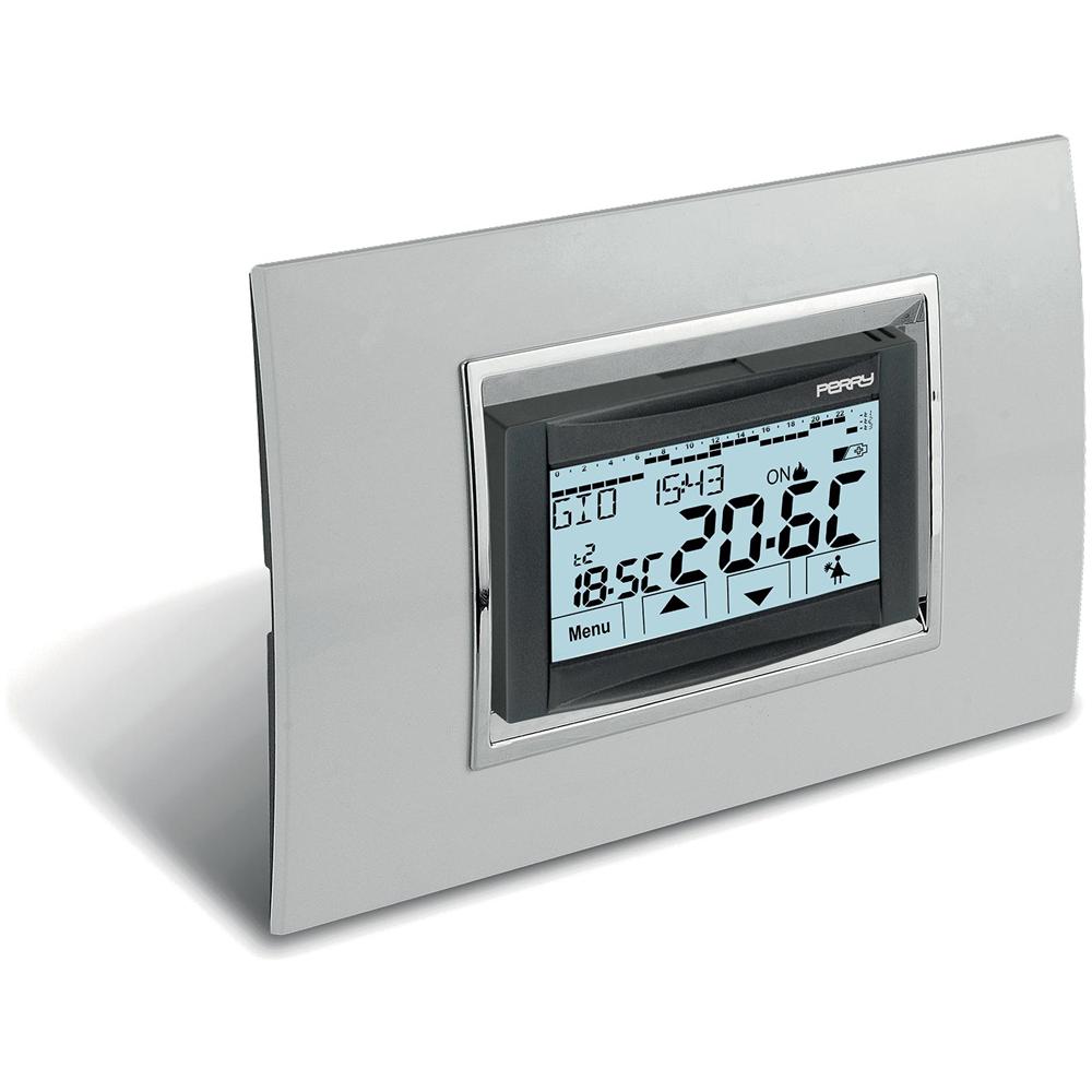 Perry Cronotermostato Ad Incasso A Menu' 230v Serie ''moon '' Touch Screen 1cr Cds27 - Foto 1
