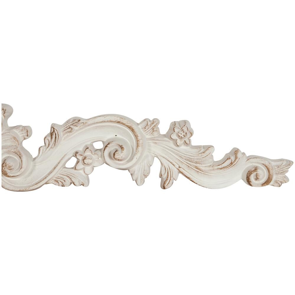 Sopraporta in legno finitura bianco anticato Made in Italy L85XPR5xH17 cm
