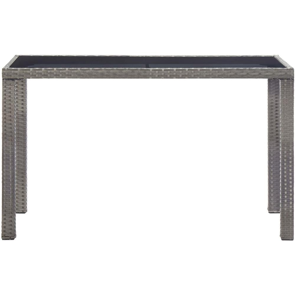 Tavolo Da Giardino Antracite 123x60x74 Cm In Polyrattan - Foto 2
