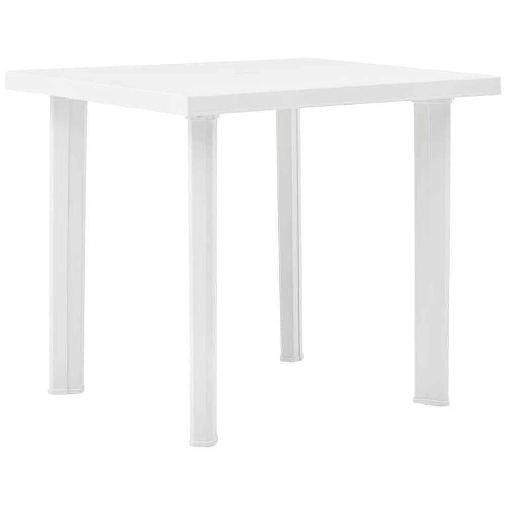 Tavolo Da Giardino Bianco 78x75x72 Cm In Plastica - Foto 1