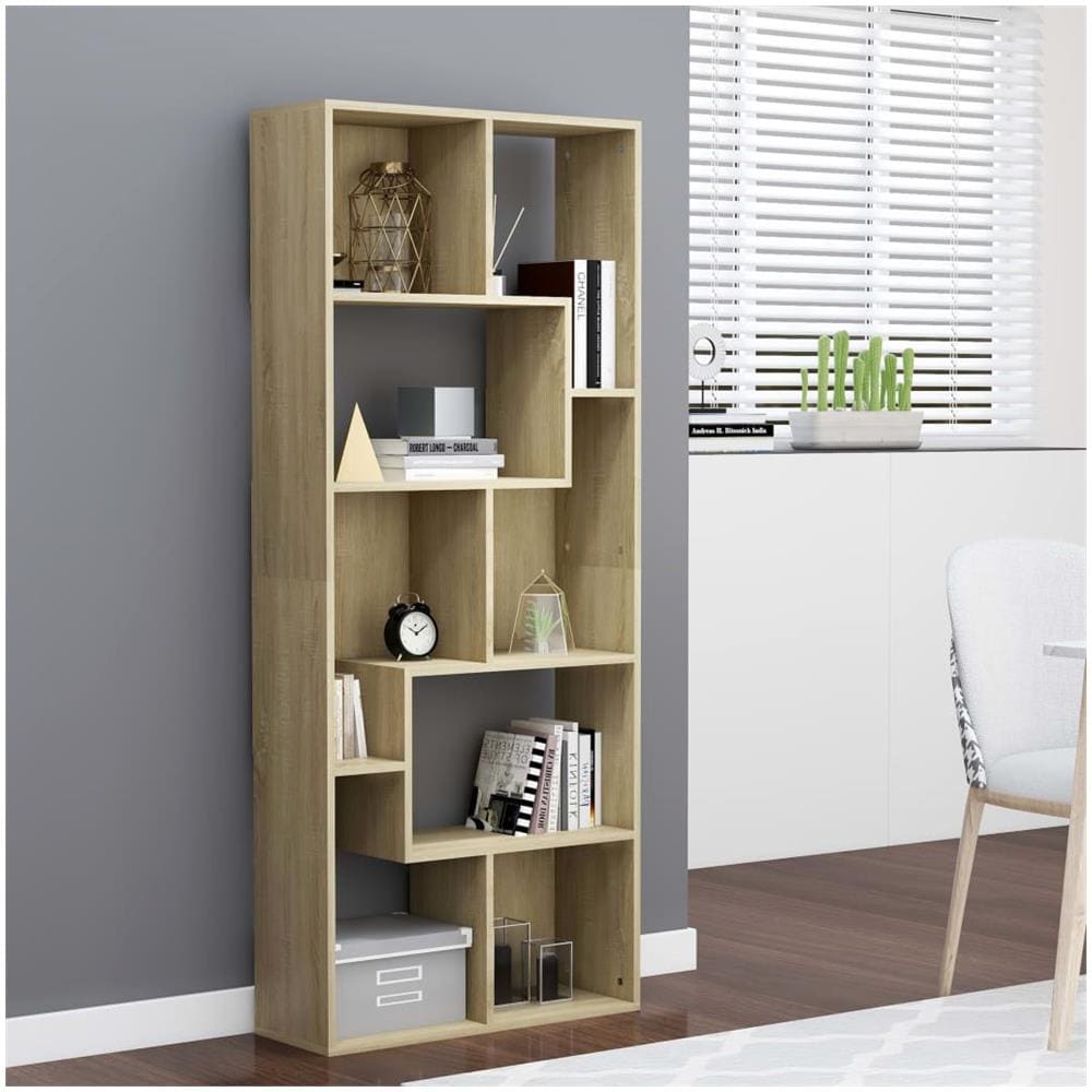 Libreria Rovere Sonoma 67x24x161 cm in Legno Multistrato - Foto 1