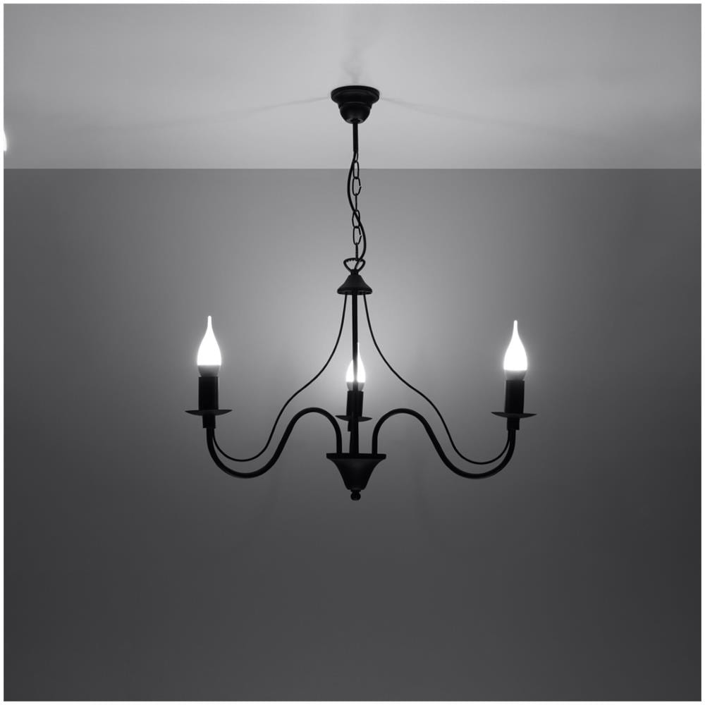 Minerwa 3 - Lampadario In Acciaio, Colore: Nero - Foto 15