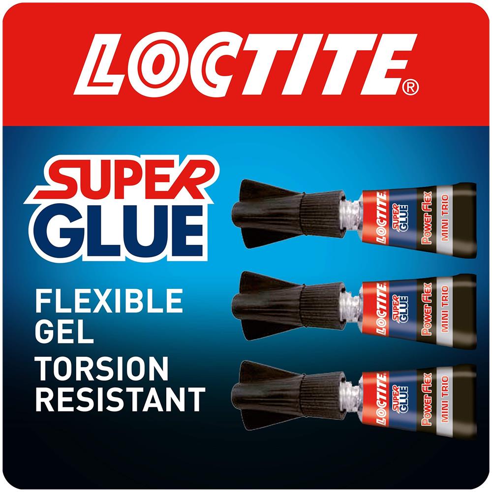 Mini Trio Powerflex Gel Strong Super Glue Gel Per Le Riparazioni Di Alta Qualit Per Tutti Gli Usi Adesivo Per Materiali Flessibili Di Facile Utilizzo Chiaro Colla 3 X 1 G - Foto 1