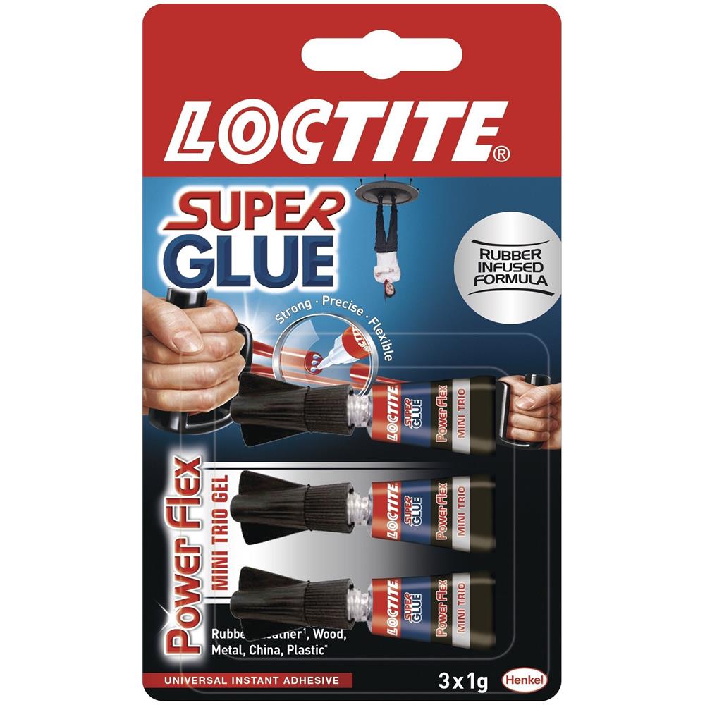 Mini Trio Powerflex Gel Strong Super Glue Gel Per Le Riparazioni Di Alta Qualit Per Tutti Gli Usi Adesivo Per Materiali Flessibili Di Facile Utilizzo Chiaro Colla 3 X 1 G - Foto 4