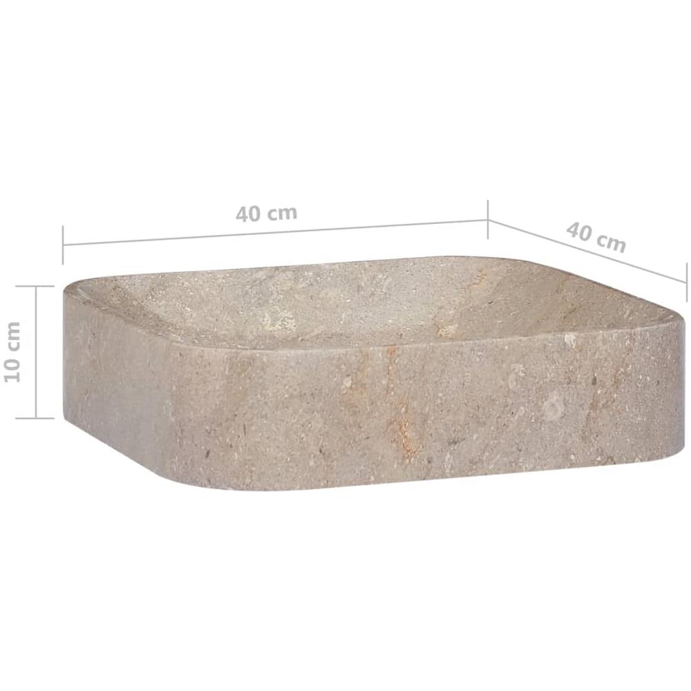 Lavandino Grigio 40x40x10 cm in Marmo - Foto 10