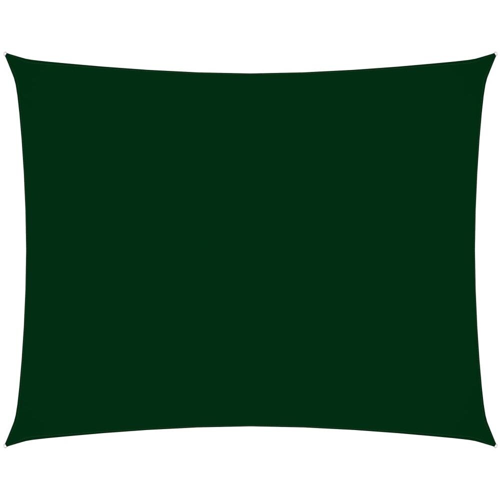 Parasole a Vela Oxford Rettangolare 3,5x5 m Verde Scuro - Foto 1