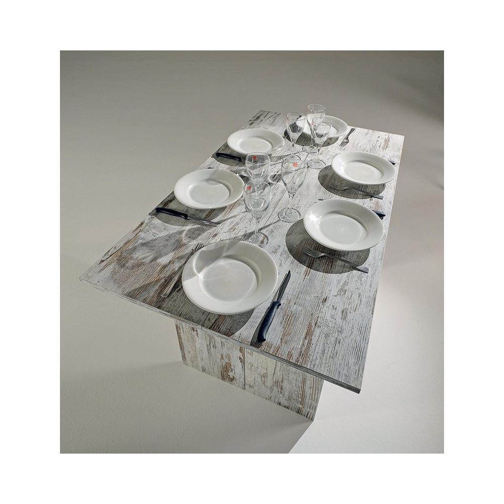 EL530 VIN, Tavolo allungabile, Rettangolare, Grigio, PVC, Grigio, Legno - Foto 2
