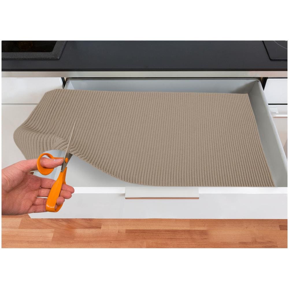Tappetino Gommato Antiscivolo Multiuso Per Cassetti E Superfici Colore Tortora 65x100cm Tortora - Foto 1