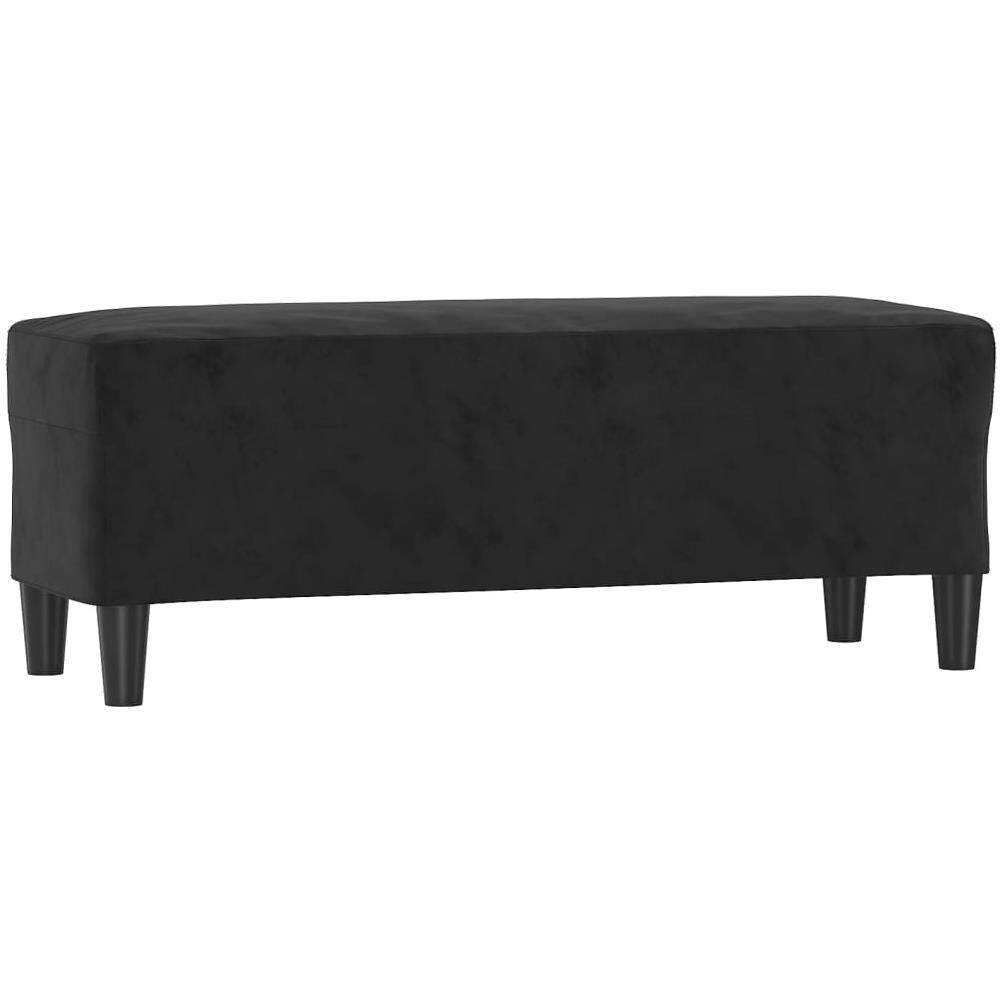 Panca Nero 100x35x41 Cm In Velluto - Foto 2