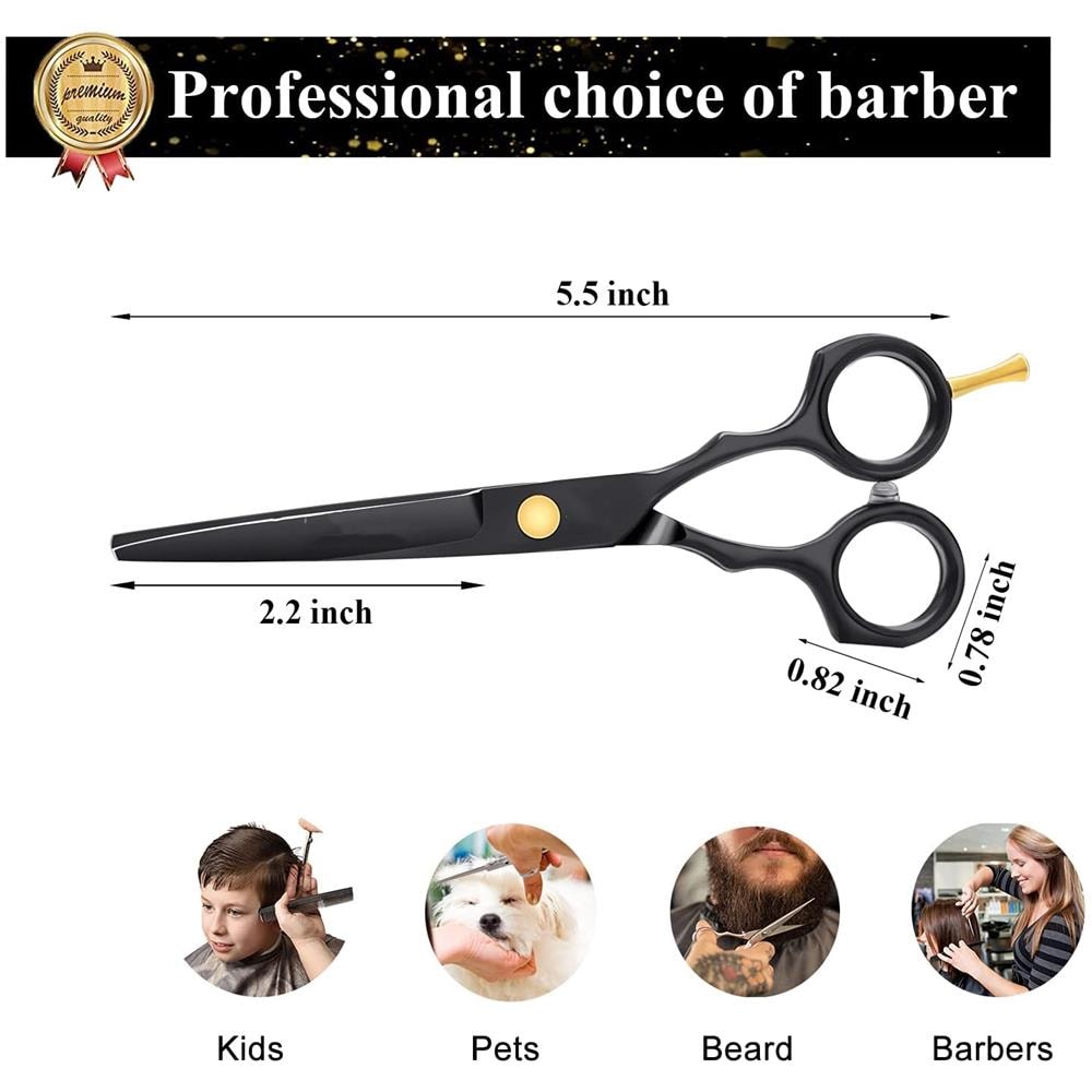 Set Da Barbiere Per Taglio Capelli - Forbici, Pettini, Coltello Da Barbiere - Foto 6