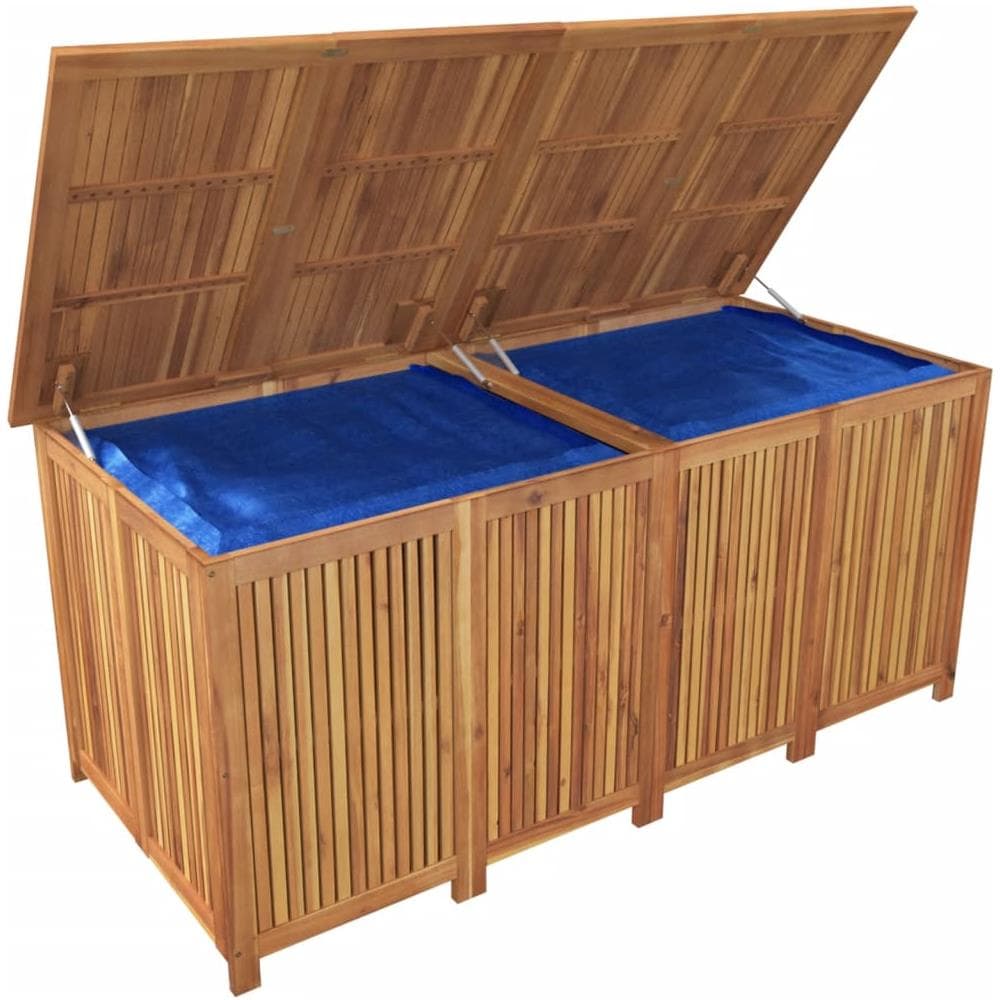 Contenitore Da Giardino 175x80x75cm In Legno Massello Di Acacia - Foto 3
