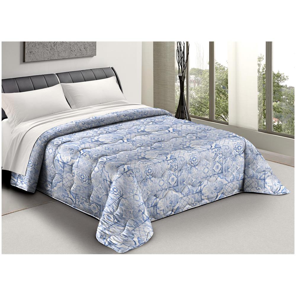 Trapunta Invernale Matrimoniale Stampata In Microfibra 300gr Double Face Ornato Tex | Leroy Merlin - Foto 4
