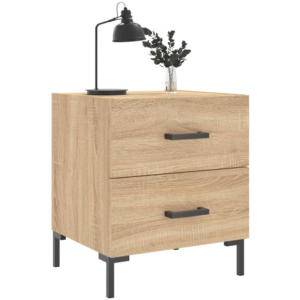 Comodino Rovere Sonoma 40x35x47,5 Cm In Legno Multistrato - Foto 3