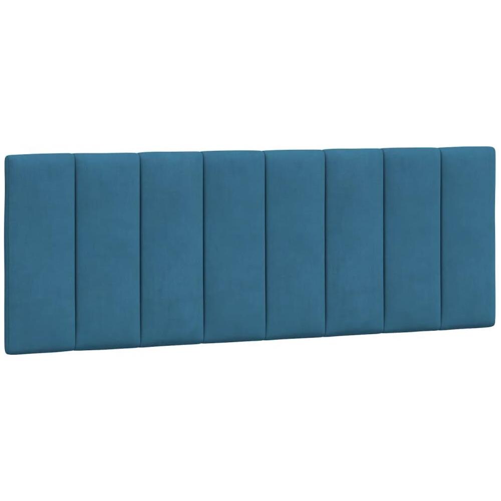 Cuscino Testiera Blu 120 cm in Velluto - Foto 1