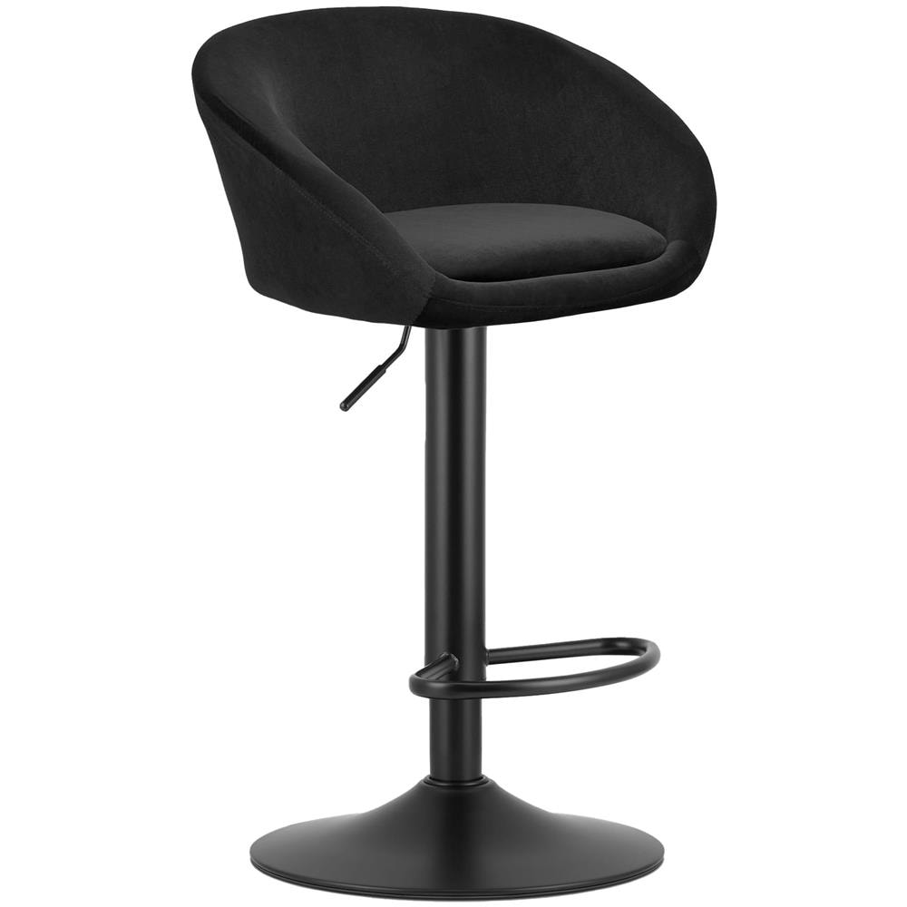 Sgabello VALORA EAST - Elegante velluto nero per soggiorno, cucina x 2 - Foto 2