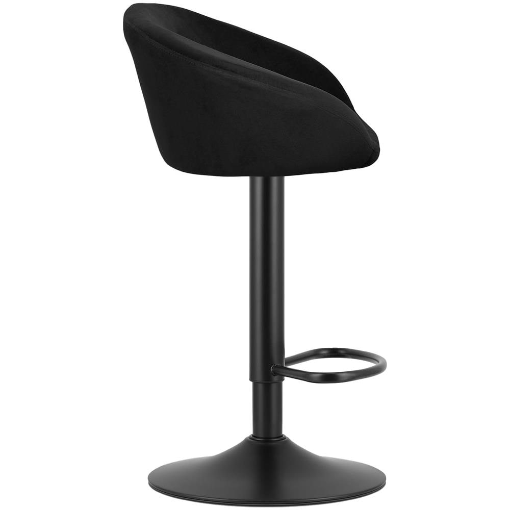 Sgabello VALORA EAST - Elegante velluto nero per soggiorno, cucina x 2 - Foto 7