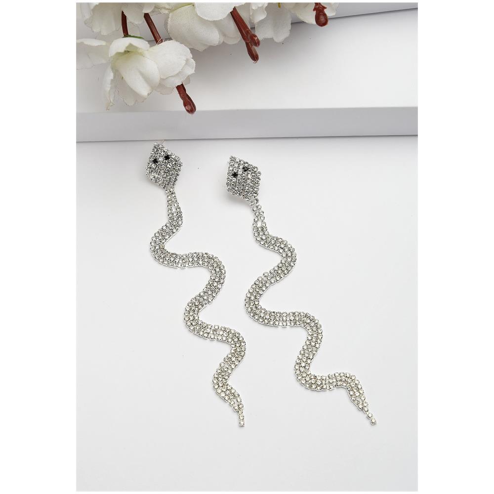Orecchini Pendenti a Serpente Brillanti Collezione Diva - Foto 1