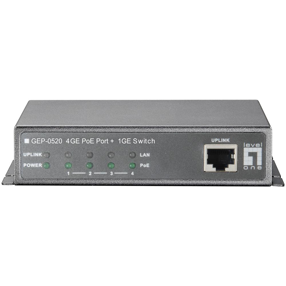 Ethernet Switch GEP-0520 5 Porte - 4 x POE - 10/100/1000Base-T - PoE Ports - Foto 2