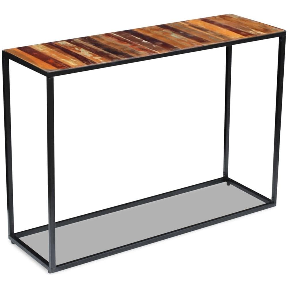 Consolle In Legno Massello Recuperato 110x35x76 Cm - Foto 2