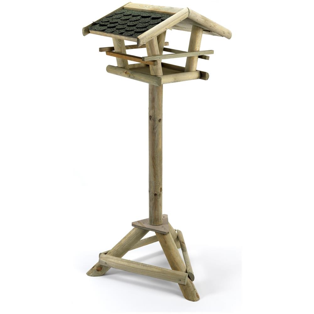 Mangiatoia Per Uccelli In Legno Di Conifera Happiness Fsc 38x35x100cm - Foto 1